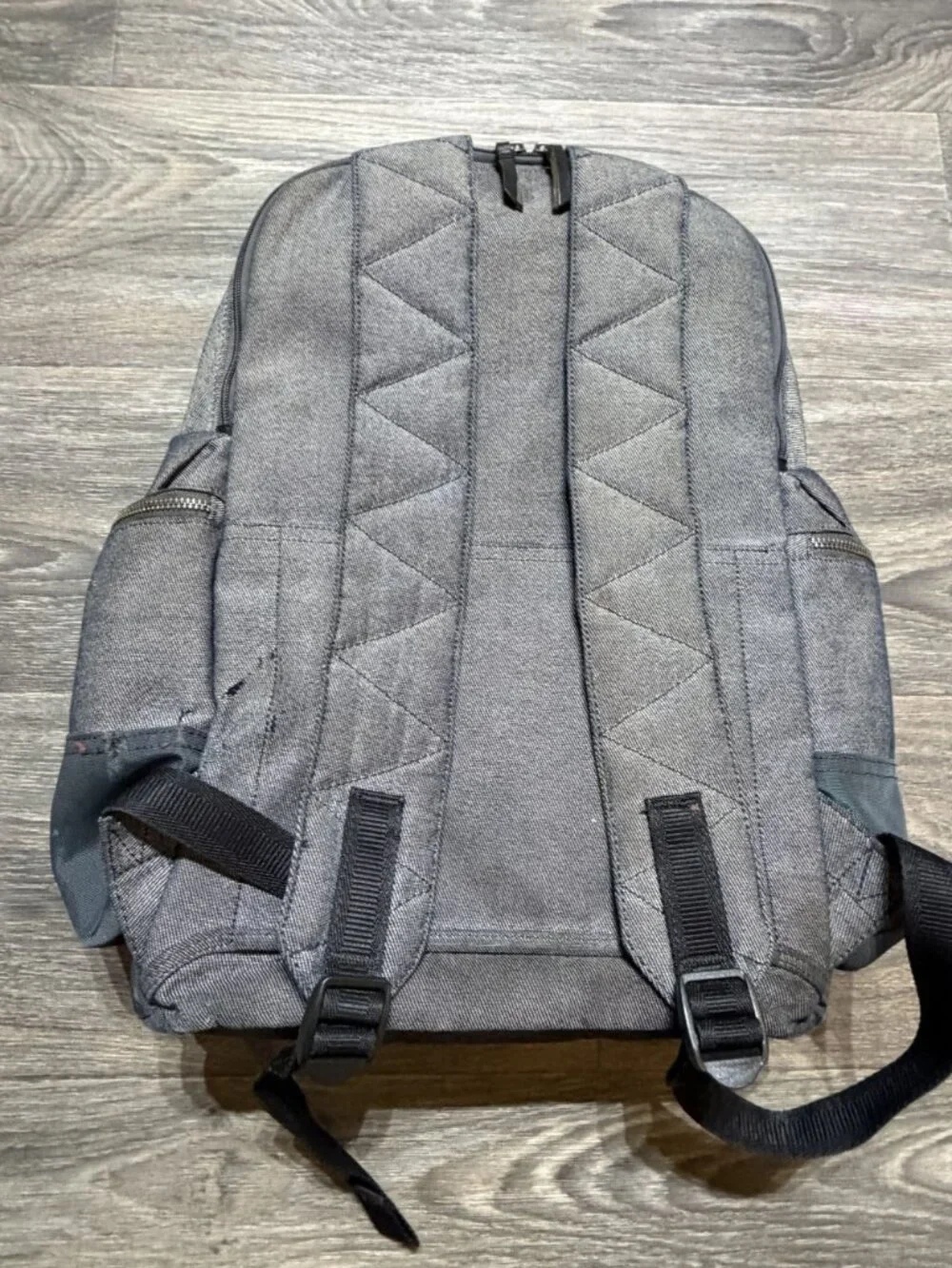 Tumi Alpha Bravo Denim Gray Backpack Multi Compartments Travel Work 61083